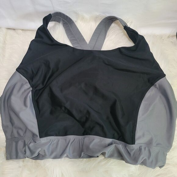 UV Skinz Active Swim Bra Black/Grey Women's 3X NWOT - Picture 1 of 6